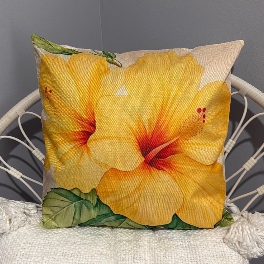 Pillowfort Yellow Floral Pillow